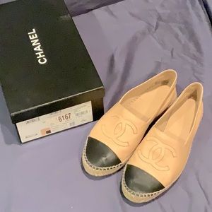 Black & Tan Chanel Espadrilles - good condition